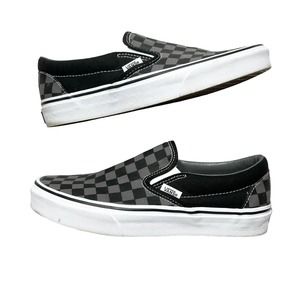 Vans Classic Slip-On Checkerboard in Black and Gray